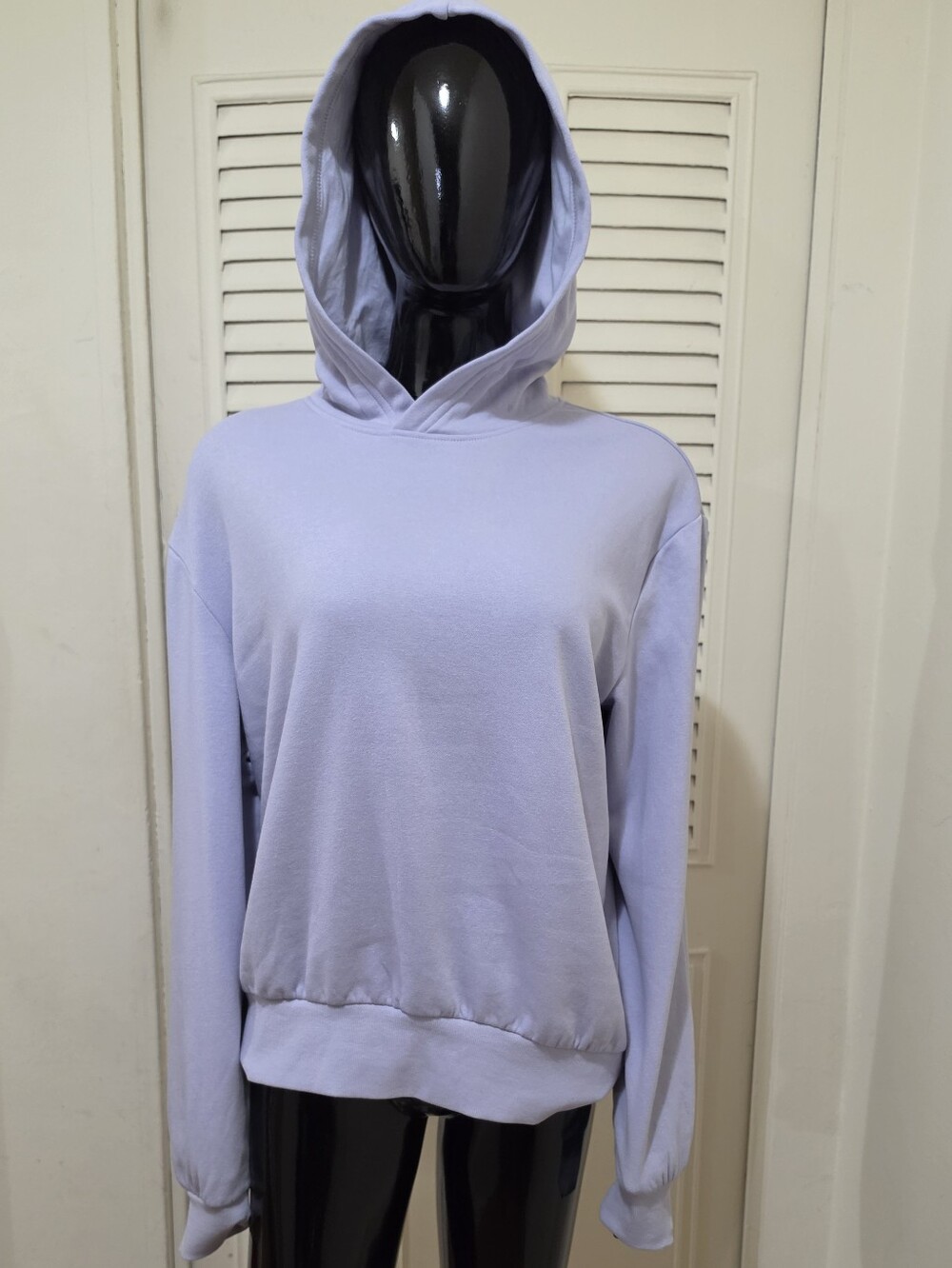 Light Lavender Hooded Pullover Sweatshirt - Women Size M